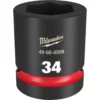 Milwaukee 49-66-6599 SHOCKWAVE Impact Duty 1 Drive 34MM Standard 6 Point Socket -GREATLAKESPOWERTOOLS Sales 49 66 6599 40187.1659033242