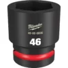 Milwaukee 49-66-6606 SHOCKWAVE Impact Duty 1 Drive 46MM Standard 6 Point Socket -GREATLAKESPOWERTOOLS Sales 49 66 6606 88821.1658241298