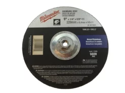 Milwaukee 49-94-9025 9 In X 1/4 In X 5/8-11 In Grinding Wheel Type 27